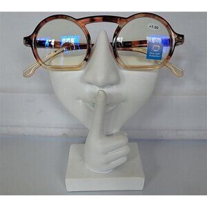 EyeLooker Round Flat Bottom 1.5 Blue Light Tortoise Reading Glasses 113229